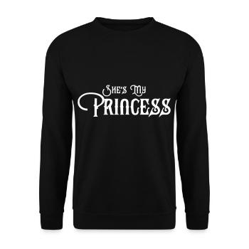 She's my Princess partner look - Unisex Sweatshirt - black - Front - Alina (178cm) & Michal (187cm)
