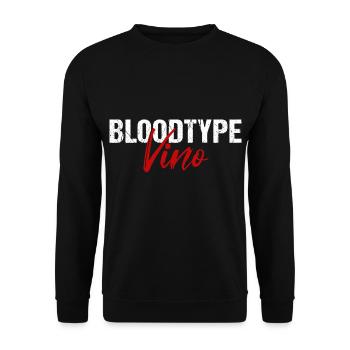 Groupe sanguin Vino Vin Humour Amateurs de vin - Sweat-shirt Unisexe - noir - Devant - Alina (178cm) & Michal (187cm)