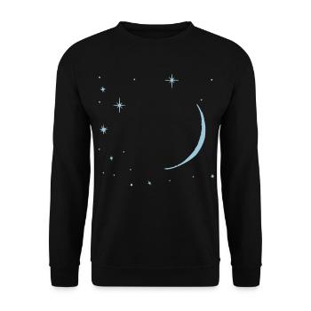 Stars Moon - Unisex Sweatshirt - black - Front - Alina (178cm) & Michal (187cm)