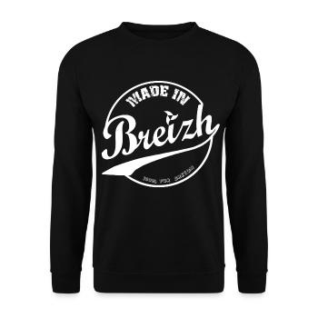MADE IN BREIZH 100% pur Breton - Sweat-shirt Unisexe - noir - Devant - Alina (178cm) & Michal (187cm)