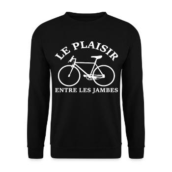 Le plaisir du velo - Sweat-shirt Unisexe - noir - Devant - Alina (178cm) & Michal (187cm)
