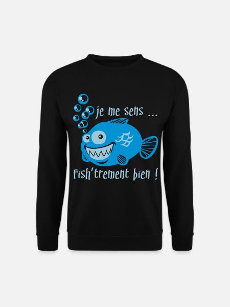 like a fish in water - Unisex Sweatshirt - black