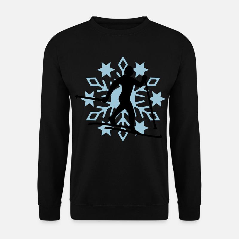 Flocon de neige ski de fond - Sweat-shirt Unisexe - noir