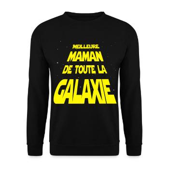 Meilleur maman de la galaxie - Sweat-shirt Unisexe - noir - Devant - Alina (178cm) & Michal (187cm)
