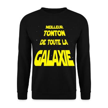 Meilleur Tonton de la galaxie - Sweat-shirt Unisexe - noir - Devant - Alina (178cm) & Michal (187cm)