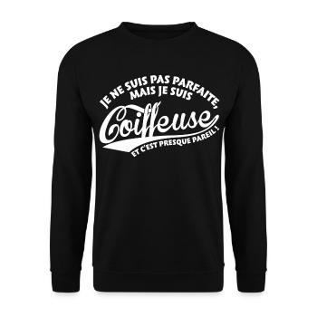 Parfaite Coiffeuse - Sweat-shirt Unisexe - noir - Devant - Alina (178cm) & Michal (187cm)