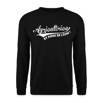 Agricultrice et fière de l'être - Sweat-shirt Unisexe - noir - Devant - Alina (178cm) & Michal (187cm)