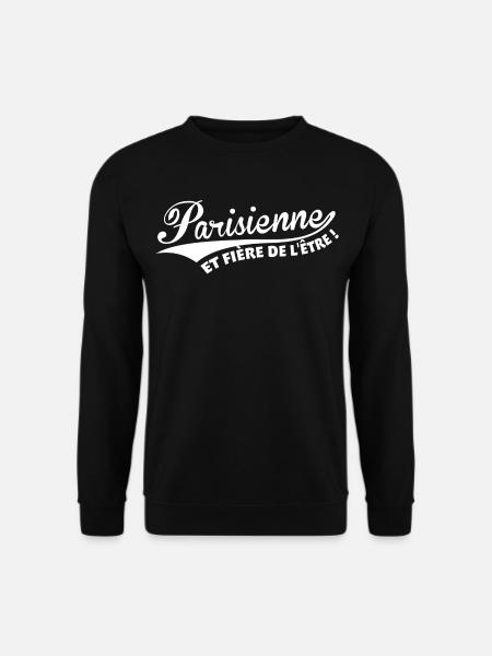 Parisienne et fière de l'être - Sweat-shirt Unisexe - noir