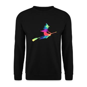 Colorful witch - Unisex Sweatshirt - black - Front - Alina (178cm) & Michal (187cm)