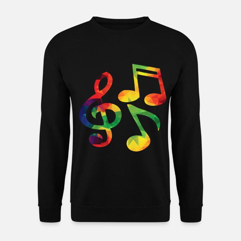 Colorful music notes - Unisex Sweatshirt - black
