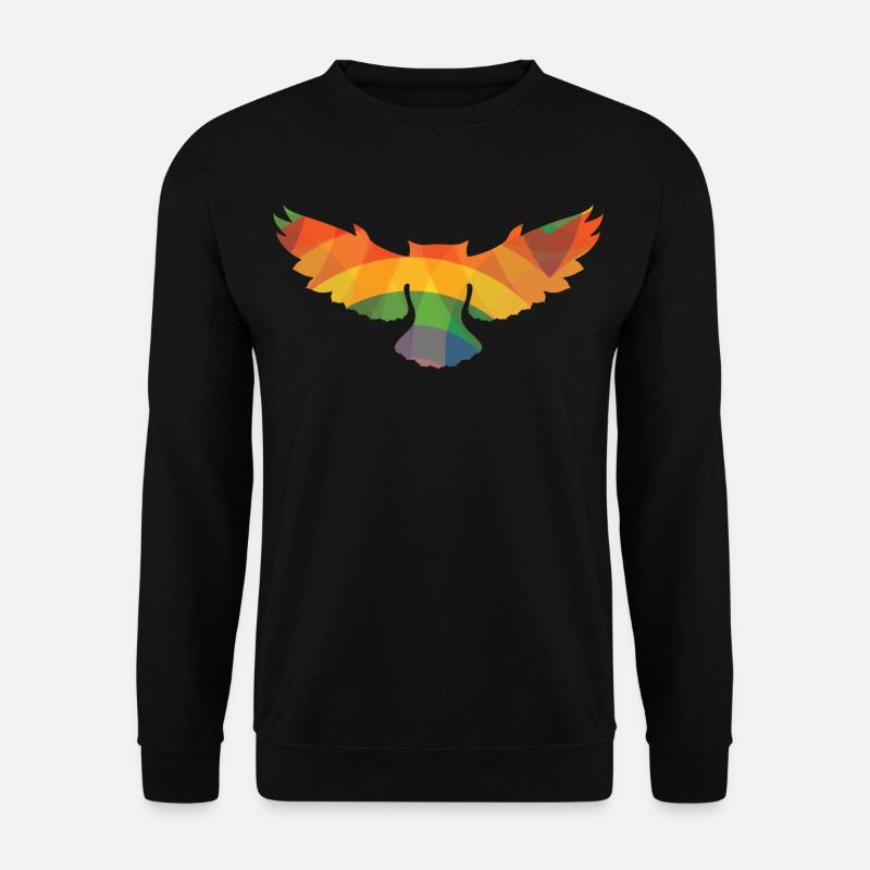 Farbige Eule - Unisex Pullover - Schwarz