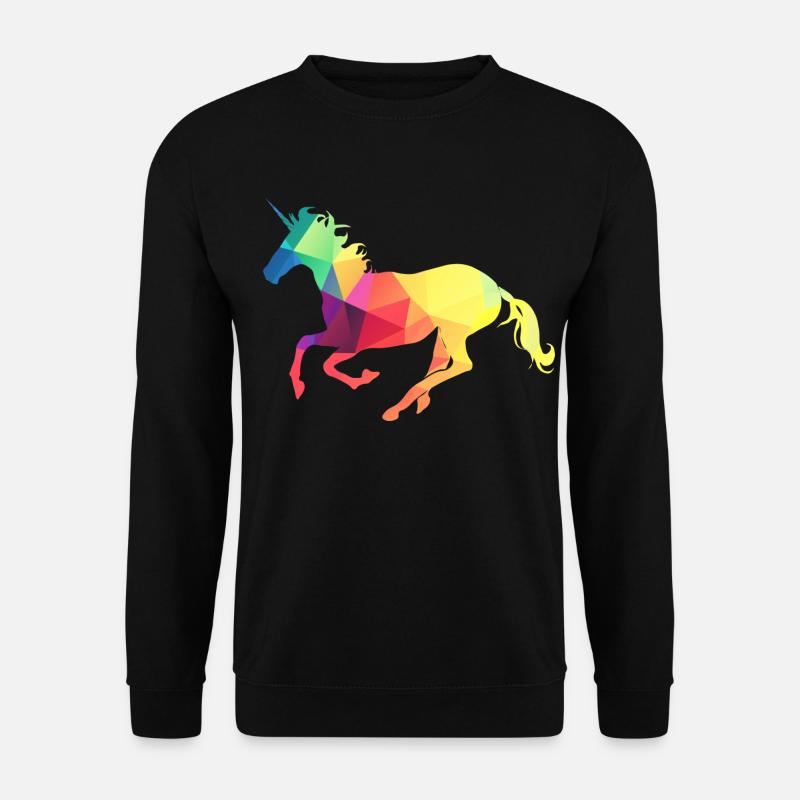 Buntes Einhorn - Unisex Pullover - Schwarz