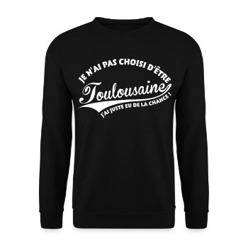 Toulousaine Chanceuse - Sweat-shirt Unisexe - noir - Devant - Alina (178cm) & Michal (187cm)