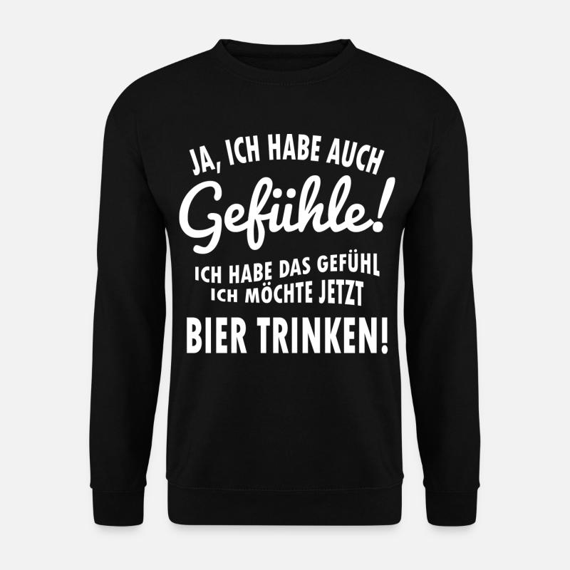 Bier trinken! - Unisex Pullover - Schwarz
