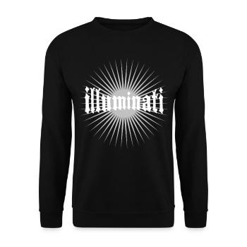illuminati star fun font secret conspiracy - Unisex Sweatshirt - black - Front - Alina (178cm) & Michal (187cm)