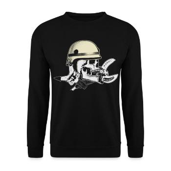 Crâne du service d'incendie et de sauvetage - Sweat-shirt Unisexe - noir - Devant - Alina (178cm) & Michal (187cm)