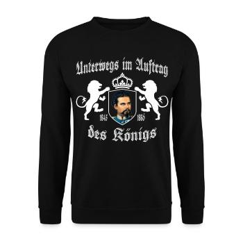 Unterwegs im Auftrag... - Unisex Pullover - Schwarz - Vorne - Alina (178cm) & Michal (187cm)