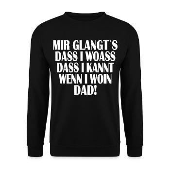 Mir glangt`s... - Unisex Pullover - Schwarz - Vorne - Alina (178cm) & Michal (187cm)