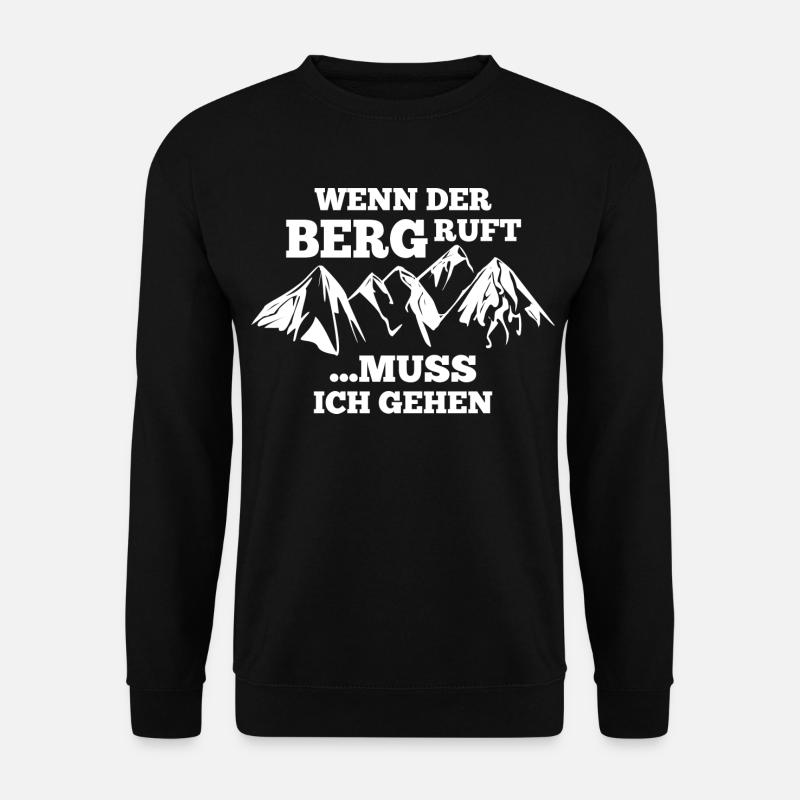 Wenn der Berg ruft... - Unisex Pullover - Schwarz