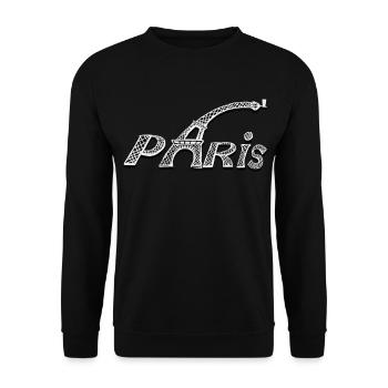 PARIS - Unisex Pullover - Schwarz - Vorne - Alina (178cm) & Michal (187cm)