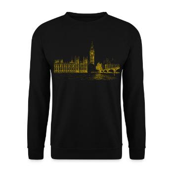 London - Unisex Sweatshirt - black - Front - Alina (178cm) & Michal (187cm)