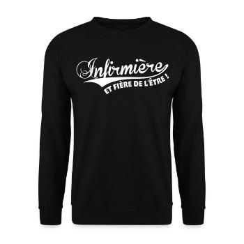 Infirmière et fière de l'être - Sweat-shirt Unisexe - noir - Devant - Alina (178cm) & Michal (187cm)