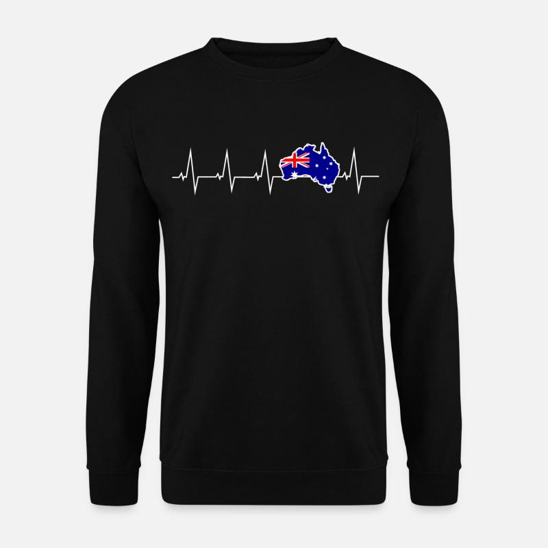 Ich liebe Australien - Herzschlag - Unisex Pullover - Schwarz
