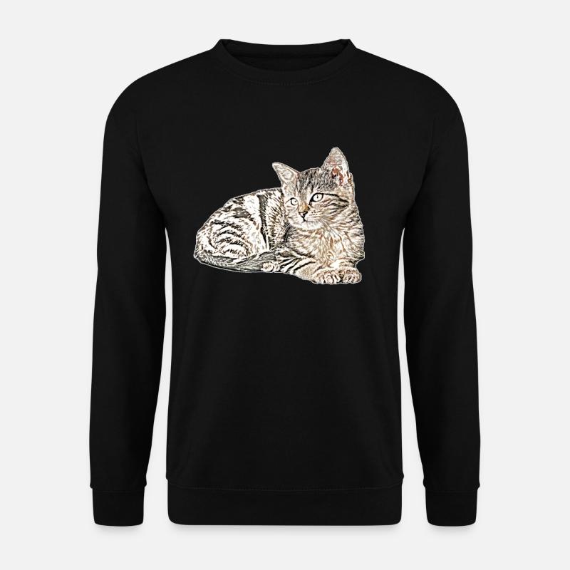 Süsse katze - Unisex Pullover - Schwarz