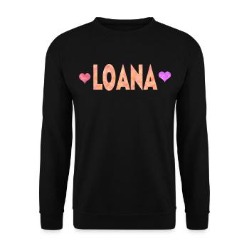 Loana - Unisex Sweatshirt - black - Front - Alina (178cm) & Michal (187cm)