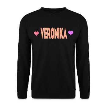 Veronika - Sweat-shirt Unisexe - noir - Devant - Alina (178cm) & Michal (187cm)