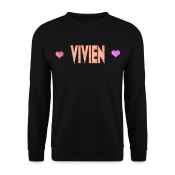 Vivien - Sweat-shirt Unisexe - noir - Devant - Alina (178cm) & Michal (187cm)