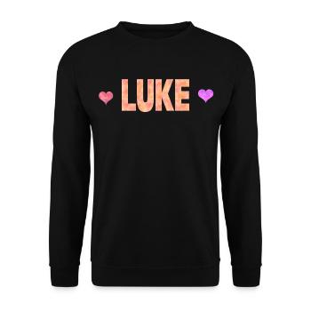 Luke - Unisex Pullover - Schwarz - Vorne - Alina (178cm) & Michal (187cm)