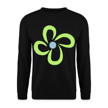 flower - Unisex Sweatshirt - black - Front - Alina (178cm) & Michal (187cm)