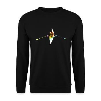 Colorful rower - Unisex Sweatshirt - black - Front - Alina (178cm) & Michal (187cm)