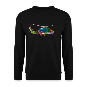 Hélicoptères colorés - Sweat-shirt Unisexe - noir - Devant - Alina (178cm) & Michal (187cm)