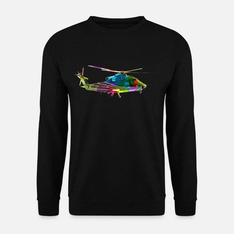 Bunter Helikopter - Unisex Pullover - Schwarz