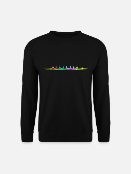 Buntes achter Ruderboot - Unisex Pullover - Schwarz