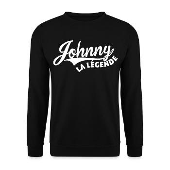 Johnny la légende - Sweat-shirt Unisexe - noir - Devant - Alina (178cm) & Michal (187cm)