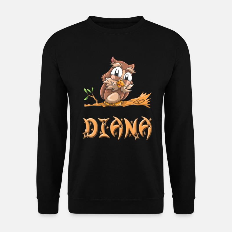 Eule Diana - Unisex Pullover - Schwarz