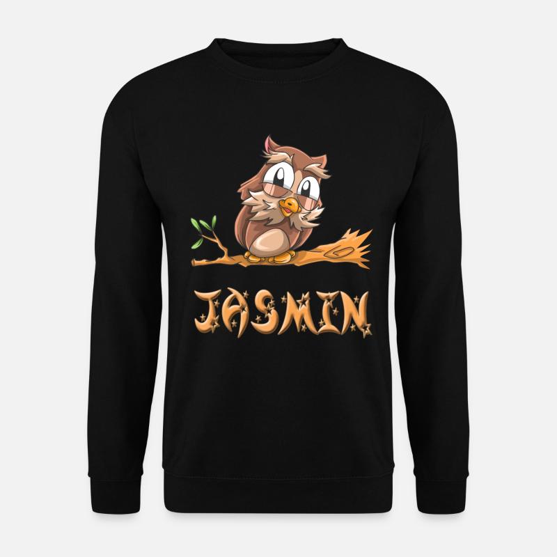 Eule Jasmin - Unisex Pullover - Schwarz