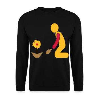 jardin - Sweat-shirt Unisexe - noir - Devant - Alina (178cm) & Michal (187cm)