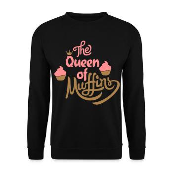 Muffins - Unisex Pullover - Schwarz - Vorne - Alina (178cm) & Michal (187cm)