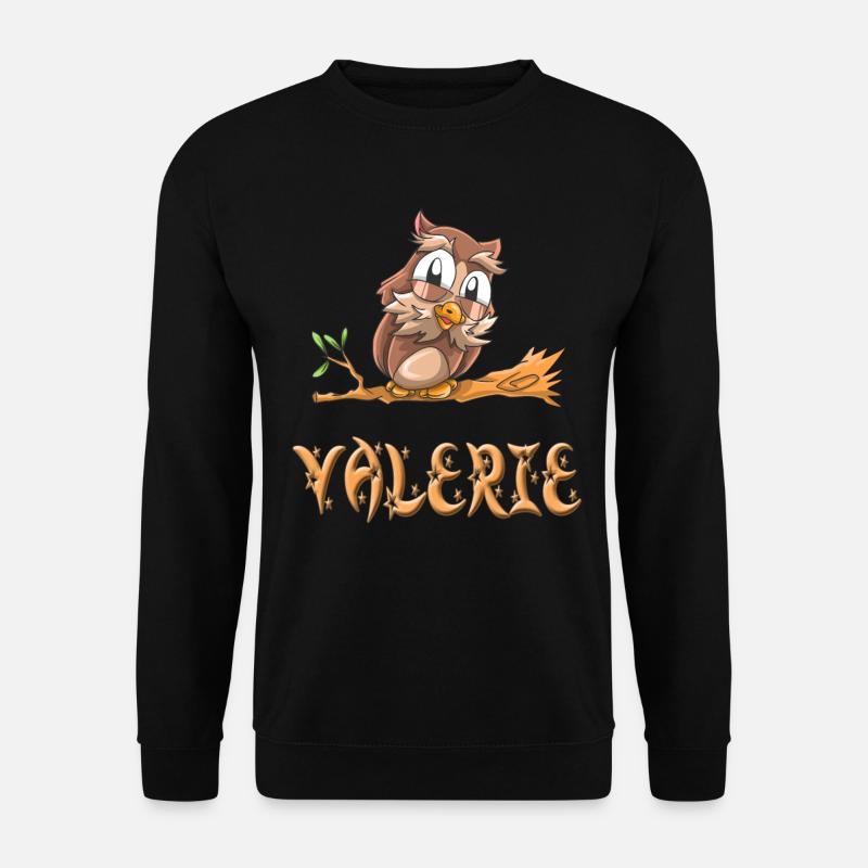 Eule Valerie - Unisex Pullover - Schwarz