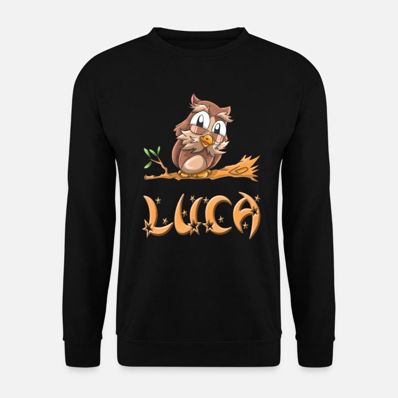 Eule Luca - Unisex Pullover - Schwarz