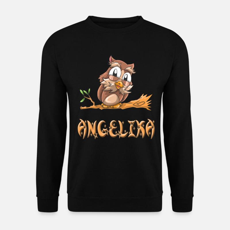 Eule Angelika - Unisex Pullover - Schwarz