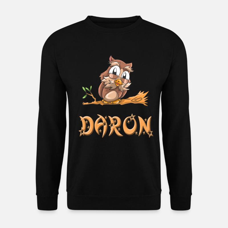 Eule Daron - Unisex Pullover - Schwarz