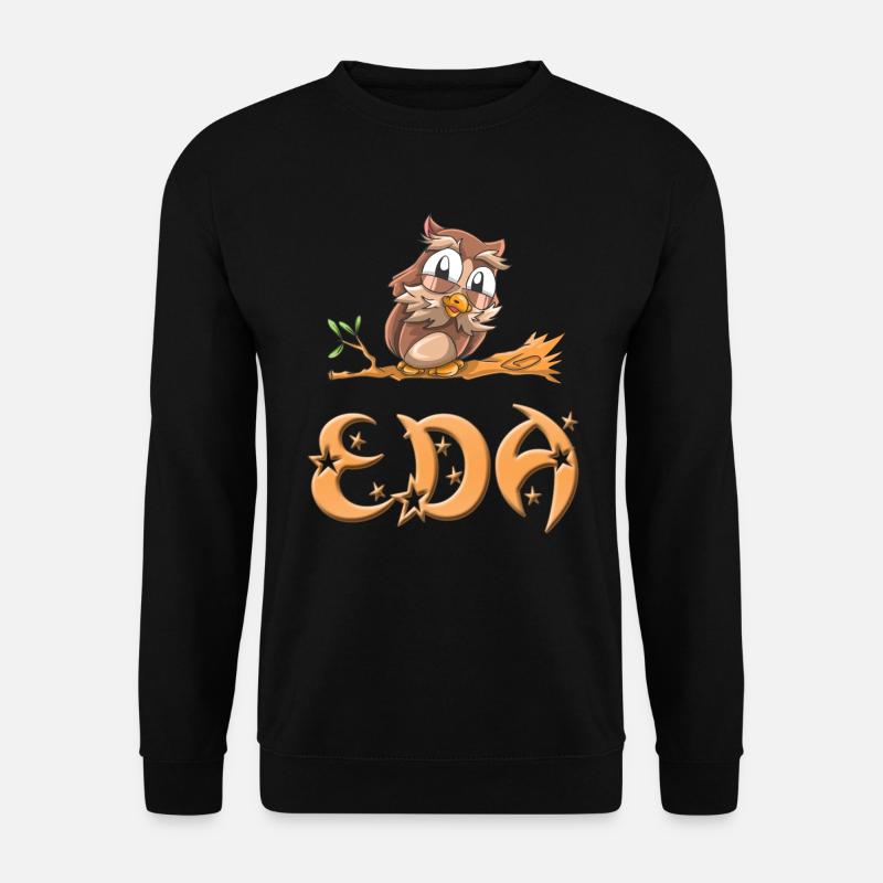 Eule Eda - Unisex Pullover - Schwarz