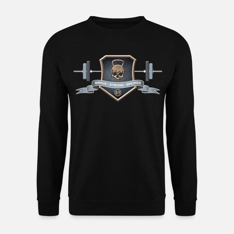 Logo Braves Strong Badass - Unisex Pullover - Schwarz