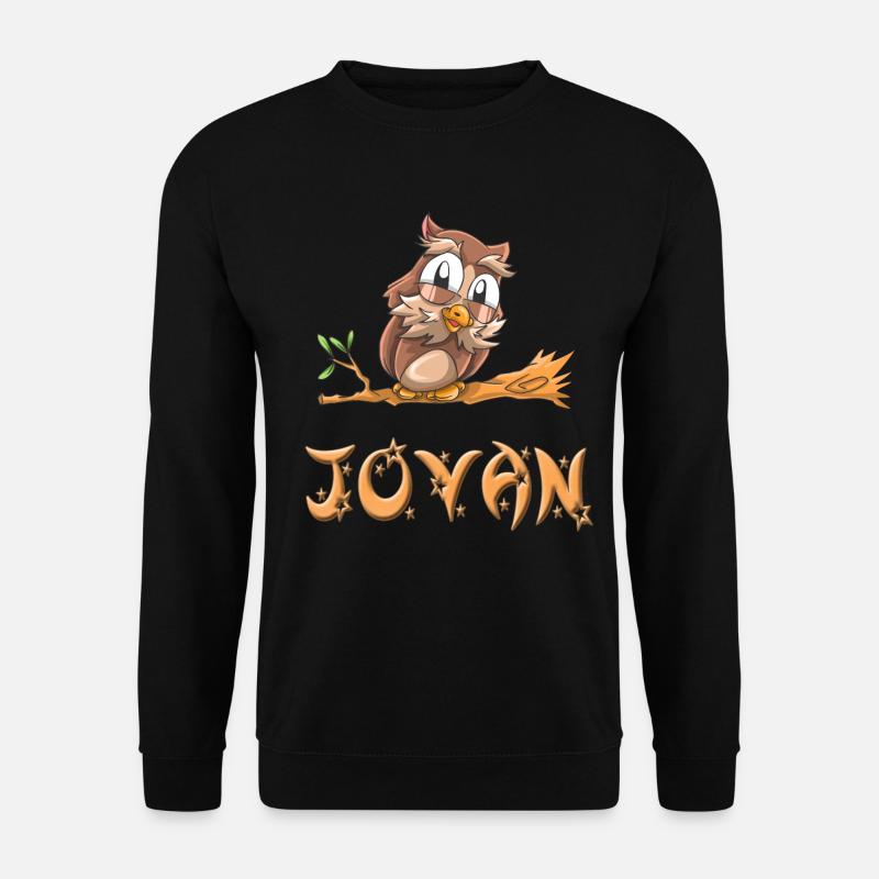 Eule Jovan - Unisex Pullover - Schwarz