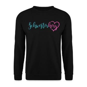 sis - Unisex Sweatshirt - black - Front - Alina (178cm) & Michal (187cm)